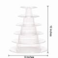 Pikkukuva 2 / 3: IC Macaron-kakkujalusta 6-kerroksinen pyöreä kakkutorn muovista