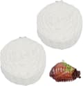 2 köttnätsrullar - 3m elastiskt steknät, korvnät, kökssnöre - för matlagning, rökning, hängande kött - vit