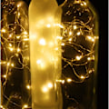 Pikkukuva 3 / 5: 8-pakkivinflaskkorkkien jouluvalot, 15 LED-valoa, paristokäyttöiset tähtivalot DIY-jouluun, Halloweeniin, hääjuhliin, sisä- ja ulkokäyttöön (lämmin valkoinen)