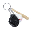 Pikkukuva 1 / 3: 2 kpl Avaimenperä Simuloitu Baseball-mailan Ripustus Koristeellinen Avaimenperä Laukku (Khaki) Musta IC