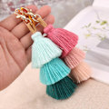Miniatyrbillede 4 af 5: Moderigtige Pom Pom Nøgleringe Håndlavede Dusker Taske Charm Bil til Nøglekæde Nøglering Dekoration Ins Smykker Gave til Kvinder null - A IC