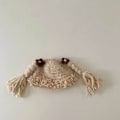 Miniatyrbillede 4 af 5: IC Sød Baby Pige Beanie Hat Pigtail Fletning Paryk Cap Hæklet Strikket Vinterhue til Børn Børn i alderen 6-48 måneder Motorhjelm Cap Khaki