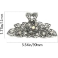 Miniatyrbilde 2 av 5: IC 2 stk - vintage Kvinner Retro Chic Rhinestone Alloy Fancy Hårklype Kjeve Klipp Nål