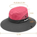 Miniatyrbild 4 av 5: IC UV-skyddande solhatt för barn med hästsvanshål UPF 52 Bucket Cap för flickor Sommar Strand & Fiske