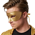 Miniatyrbilde 3 av 4: tectake Venetiansk maske, ensfarget øyemaske for maskerade Gold Guld