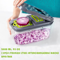 Pikkukuva 2 / 4: IC 22-in-1 Monitoiminen Mandolina, Monitoiminen Vihannessilppuri 13 Säädettävää Terää, Vihannessilppuri