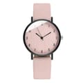 Damklocka snygg klocka läderrem armbandsklocka enkel stil armbandsklocka dekor Rosa