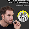 Miniatyrbillede 3 af 5: IC Næsehårstrimmer Rustfrit stål Manuel mekanisk barbering Raz