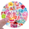 Miniatyrbillede 2 af 4: 60 stk små friske hibiskusblomster graffiti vandtætte klistermærker