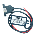 Pikkukuva 1 / 5: IC DC 12V till 5V 3A 15W USB-utgångsströmförsörjningsadapterkonverteringsmodul F Svart