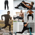 Pikkukuva 5 / 5: IC Thermal Kompressionsbyxor för män, Athletic Sports Leggings & black XL