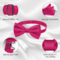 Miniatyrbild 3 av 7: Herrar Slips, Klassisk Enfärgad Slips Slips för Män, Satin Smoking Slips, Justerbar Formell Slips för Fest, Bröllop Rose red