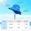 Miniatyrbild 4 av 5: IC Marinblå(M) Baby Flicka Pojke Keps Skydd Barn Hinkhattar Andas Baby Strandhatt Toddler Sommarhatt