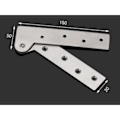 Pikkukuva 1 / 4: IC 2-pakkia 7-osainen/kycklingpään muotoinen piilotettu saranat 150*30