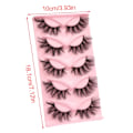Miniatyrbild 2 av 5: Nya fransar Mink Lösögonfransar Naturligt utseende Wispy Clear lash Band Falska ögonfransar Fluffiga 3D Curly Strip Cat Eye Fransar 9D541