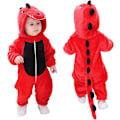 Miniatyrbillede 1 af 7: Dinosaur kostume til børn, onesie, dinosaur pyjamas, dinosaur jumpsuit til børn, dyrekostume til børn til karneval fest halloween, cosplay Dinosaurs-red 130