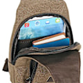 Miniatyrbild 3 av 5: Mäns Canvas Sling Bröstväska Crossbody Axelväska Militär Armé Ryggsäck Vandring