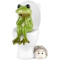 Miniatyrbillede 1 af 4: IC Fairy Garden dyrefigur udendørs miniature badeværelse frø