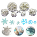 Miniatyrbillede 2 af 5: IC 6 stk Fondant Cookie Cutter Snesklinger Cookie Cutter Ejektor Stempel Kage Dekorationssæt