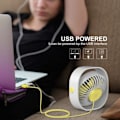 Pikkukuva 3 / 5: IC USB-pöytätuuletin, 12,3 cm mini-pöytätuuletin, 1,2 metrin kaapelilla, kannettava ja henkilökohtainen kotiin ja toimistoon, hiljainen, valkoinen