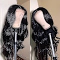 Miniatyrbillede 2 af 4: Body Wave Lace Front Paryk Menneskehår Pre-plukket Blegede Knuder