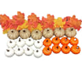 Miniatyrbilde 1 av 4: Hanksgiving-sett, kunstige lønneblader høstgresskar kalebasser røde bær for høst høst og halloween hjemfestdekorasjon