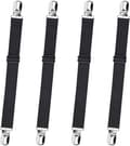 4-pack justerbara lakansträckare (svarta), justerbara remmar