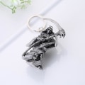 Miniatyrbillede 3 af 3: Nøglering Håndtaske Lynlås Nøglering Reaper Nøglering Halloween Skull Nøglering Halloween Nøglering IC