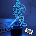 Pikkukuva 1 / 5: IC 3D Yövalot Jääkiekkoilija 3D Illuusio Sängylampun 16