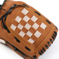 Miniatyrbillede 3 af 5: Baseballhandsker til udendørs sport PU-læder polstrede handsker brun 9.5 tommer