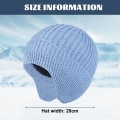 Miniatyrbillede 2 af 5: IC Hue Vinter varm strikket hue til mænd og kvinder Vinter Misty blue