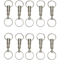Miniatyrbillede 1 af 5: 10 stk Aftagelige Nøgleringe Heavy Duty Dobbelt Nøglering Snap Lock Holder IC