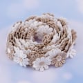 Miniatyrbild 5 av 5: IC 15 Yards/påse Tyg Spetsband Daisy Flower Broderi Spetsband Trim för heminredning Kläder Presentkorgar - Kaffe