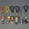 Miniatyrbillede 3 af 5: IC Action One Piece Nøglering 3D PVC Luffy Zoro Sanji Figurmodel Multicolor 7#