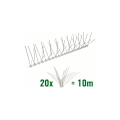 Miniatyrbild 1 av 5: 10 meter anti-duvpinnar 4 rader i polykarbonat - kvalitetslösning för fågelkontroll..DEBUNS