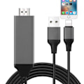 Miniatyrbillede 1 af 5: IG Adapter til iPhone til TV, 1080P HD Digital AV Adapter HDMI til Sort