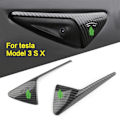 Pikkukuva 4 / 5: IC 2 kpl/ Sarja Tesla Model 3 XSY Sivukameran Vakio ABS Suoja hiilikuitu kuvio