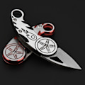 Miniatyrbild 5 av 5: IC MINI D2 Blade Vikbar Hög Hårdhet Stål Utility Fruit Keych A