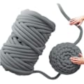 Pikkukuva 1 / 5: IC Ull för att sticka tjockt garn, tjockt ullgarn Ullgarn roving Dunkelgrau