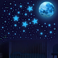 Miniatyrbild 5 av 5: IC Glow In The Dark Stjärnor för tak, Glow In The Dark Stjärnor och Måne Väggdekaler, Takstjärnor Glow In The Dark Barnvägg