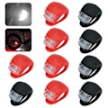 Miniatyrbillede 1 af 5: IC 10x Cykellys Cykel Forlygte Baglygte Hjullys LED
