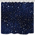 Miniatyrbillede 1 af 4: IC Stars Space Duschforhæng Mørkeblå Cosmic Starry Fantasy