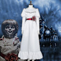 Miniatyrbillede 3 af 5: Finklänning Annabelle The Conjuring Doll Barn Vuxen Damkostym U one size none