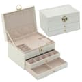 Smyckeskrin 3 lager stor case white white