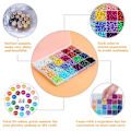 Miniatyrbilde 4 av 5: 1680 stk 6mm 24 farger runde perler perler med hull for smykker Making løs avstandsperler for juvel