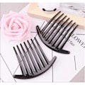 Miniatyrbilde 4 av 4: Hårkamsett med 2 Plast Side Hair Twist Comb Fransk Twist Comb Hårklipp med tenner for fint hår Tilbehør for kvinner jenter, svart