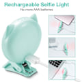 Miniatyrbillede 2 af 5: IC Ringlys Selfie-klips, Mini Genopladelig 9-niveau Dæmpbar