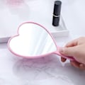 Miniatyrbillede 3 af 5: IG Hjerteformet Rejsehåndspejl Bærbar Personlig Kosmetik Rosa