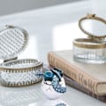 Miniatyrbillede 5 af 5: IC Æggende Skildpadde Smykkeskrin Leddelt Krystaller Bejeweled Emaljeret V