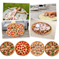 Pikkukuva 3 / 5: IC 180 cm Pizzapeitto Kaksisivuinen Burritopeitto, Pehmeä ja Mukava Pizzapeitto Aikuisten ja Lasten, Hauska Flanellipeitto